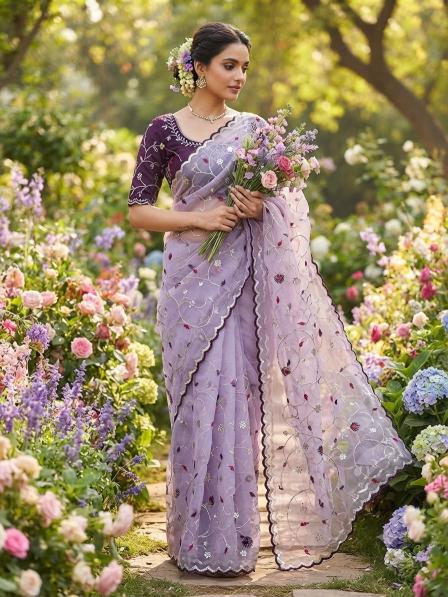 Vinayak gotafoil work saree holsel kapda market
